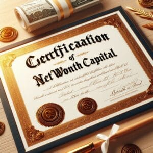 CA Certification of Net worth capital