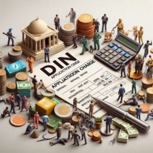 DIN (application charge excluding govt fees)